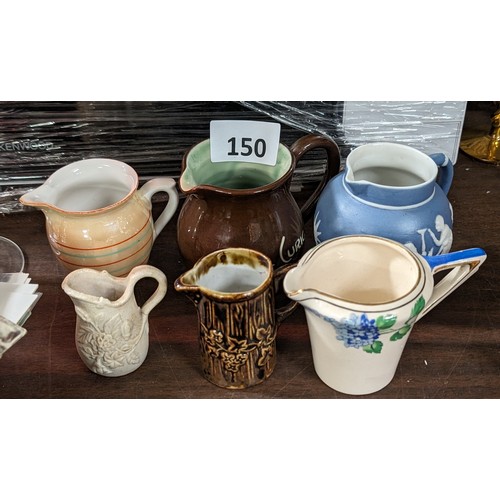 150 - 6 x assorted milk and cream jugs