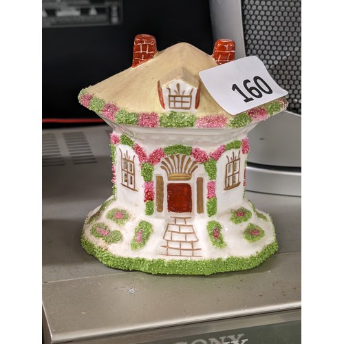 160 - Coalport thatched cottage pastille burner