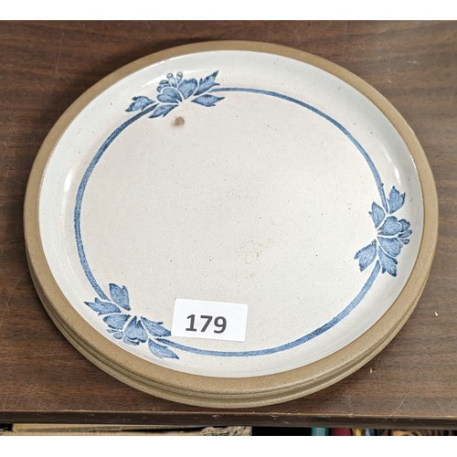 179 - Trio of matching Midwinter stoneware dinner plates