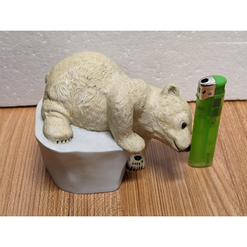 206 - Eva Dolberg 'Brrrr' polar bear on ice porcelain figure