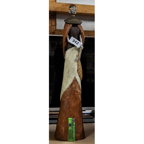 342 - 51 cm tall large Leonardo collection African tribeswoman figure