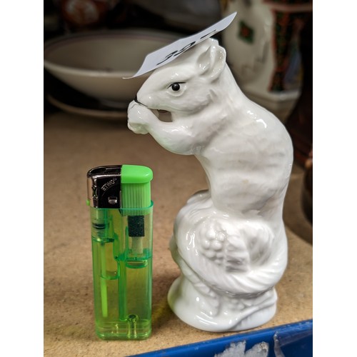 397 - Crown Staffordshire white squirrel figure