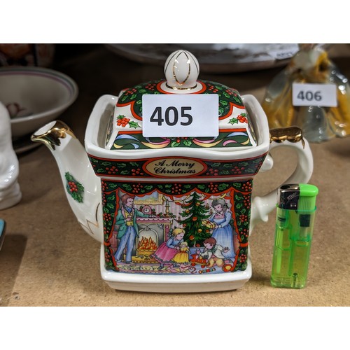 405 - Sadler Christmas Morning collectors teapot