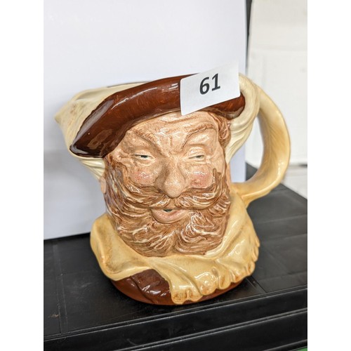 61 - 16 cm tall large Royal Doulton sir John Falstaff character jug (1987 new colourway)