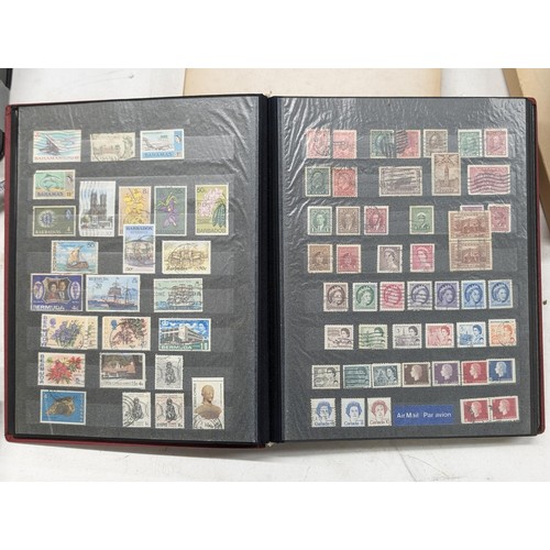 409 - 2 x vintage stamp albums with stamps - all pictured