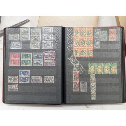 409 - 2 x vintage stamp albums with stamps - all pictured