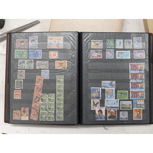 409 - 2 x vintage stamp albums with stamps - all pictured