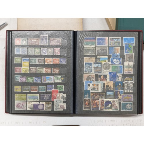 409 - 2 x vintage stamp albums with stamps - all pictured