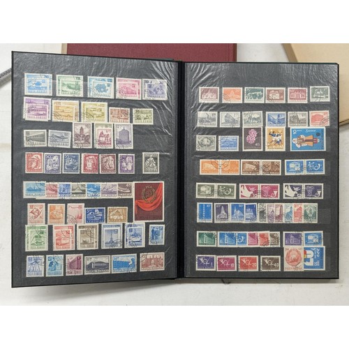 409 - 2 x vintage stamp albums with stamps - all pictured