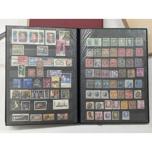 409 - 2 x vintage stamp albums with stamps - all pictured