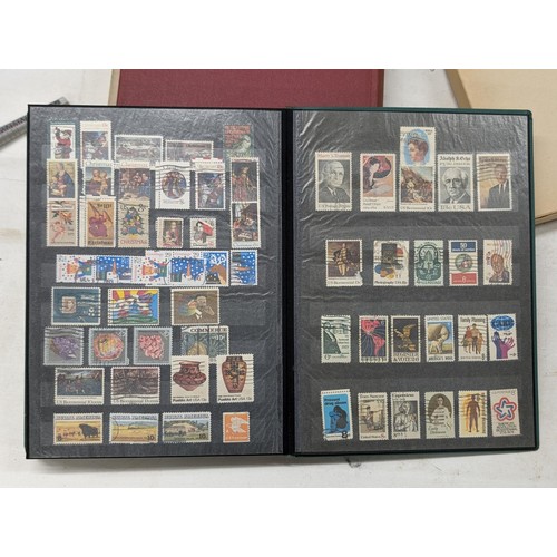 409 - 2 x vintage stamp albums with stamps - all pictured