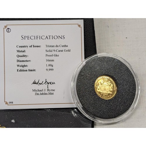 312 - Jubilee Mint 2013 Tristan Da Cunha solid gold proof-like coin - HRH Prince George