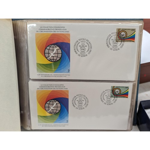 61 - United Nations commemorative first day cover collection album complete