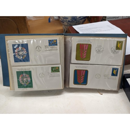 61 - United Nations commemorative first day cover collection album complete