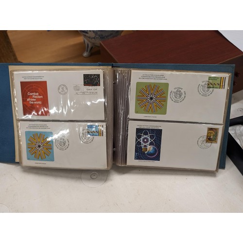 61 - United Nations commemorative first day cover collection album complete