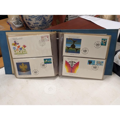 61 - United Nations commemorative first day cover collection album complete