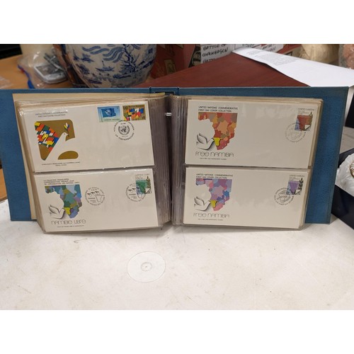 61 - United Nations commemorative first day cover collection album complete