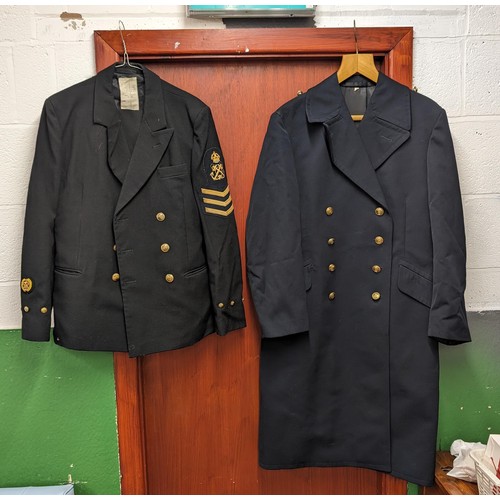 105 - Vintage Royal Naval uniform and trench coat