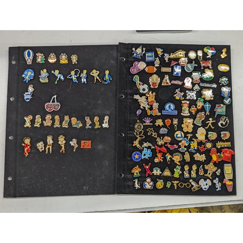 232 - 2 x sheets of assorted mixed pin badges