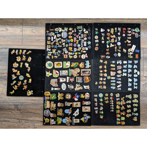 206 - 7 x sheets of assorted pin badges