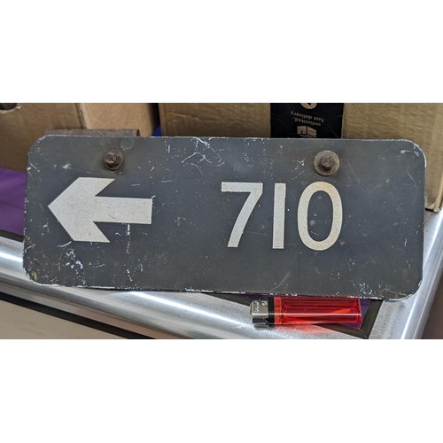 63 - 31 x 12 cm old metal railway sign