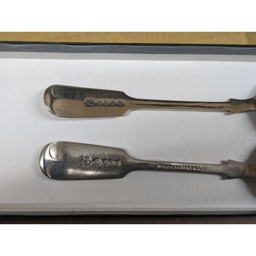 201 - 2 x continental silver dinner forks and 2 x continental silver teaspoons