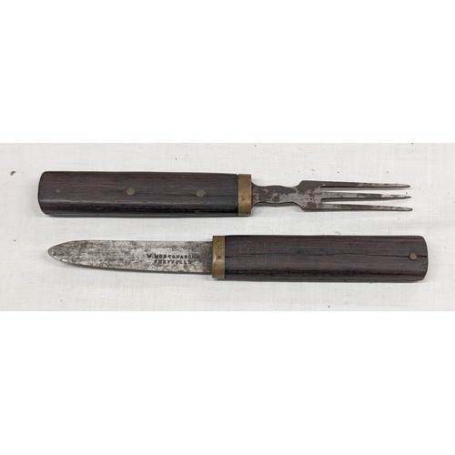 14 - W. Morton & Sons English military campaign knife and fork