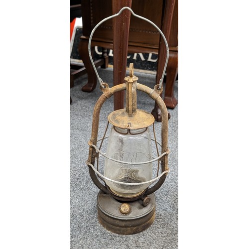 125 - 39 cm vintage Veritas PAX hurricane lamp