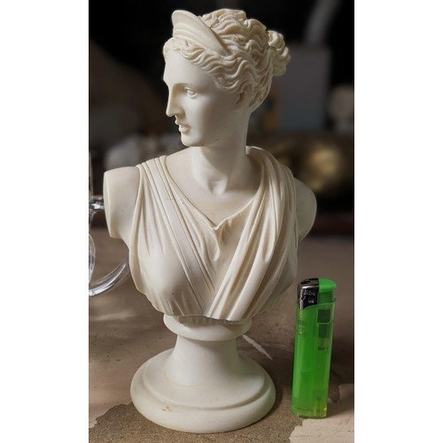 5 - Approximately 22 cm tall alabaster bust of Greek goddess Artemis