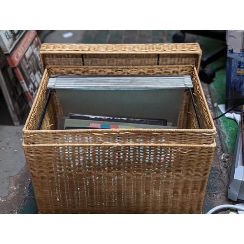 97 - Wicker home office filing basket