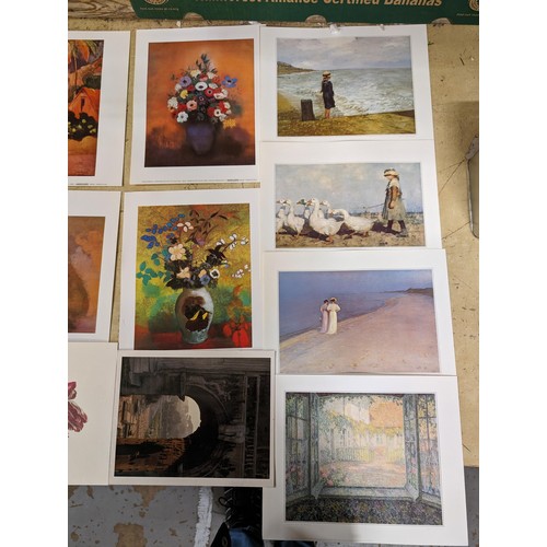 249 - Small bundle of assorted unframed prints after original well known artist paintings