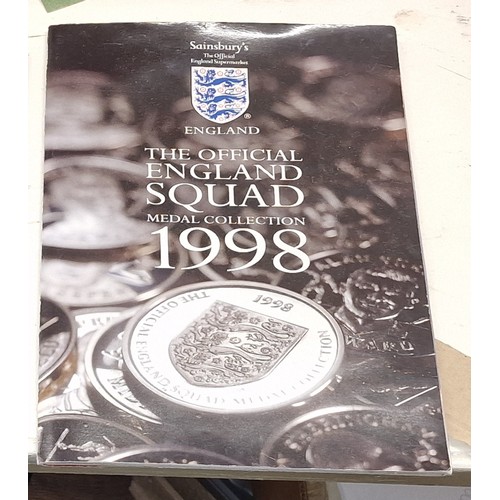 269 - Sainsburys 1998 official England squad complete medal collection in display book