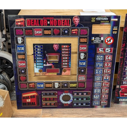 41 - 62.5 x 64 cm Endemol Bell Fruit Games - deal or no deal £5 jackpot fruit machine glass panel