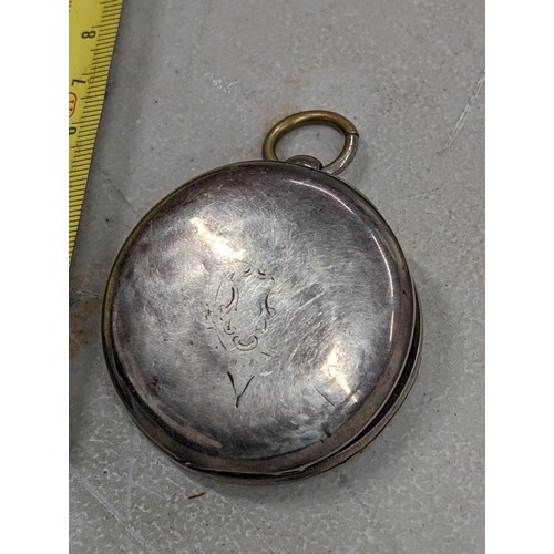 16 - 1882 Birmingham hallmarked silver case Waltham Watch co gents pocket watch missing glass and no key ... 