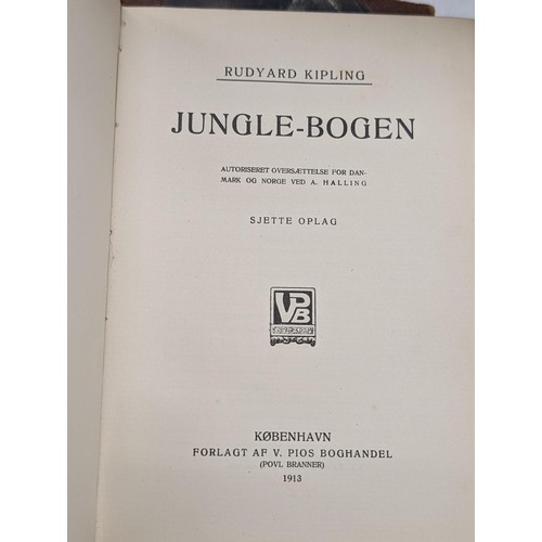 144 - The London Magazines dated 1738 and 1741 plus 1913 and 1920 Rudyard Kipling books in Danish text