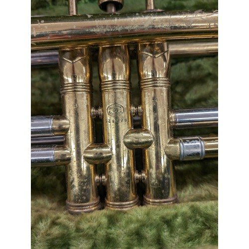 408 - Vintage Besson London trumpet in case