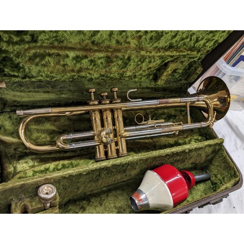 408 - Vintage Besson London trumpet in case