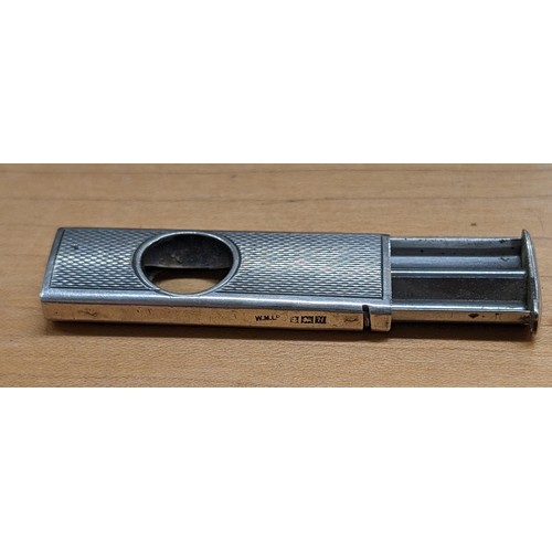 4 - 1957 LM Ld Birmingham hallmarked silver cigar cutter