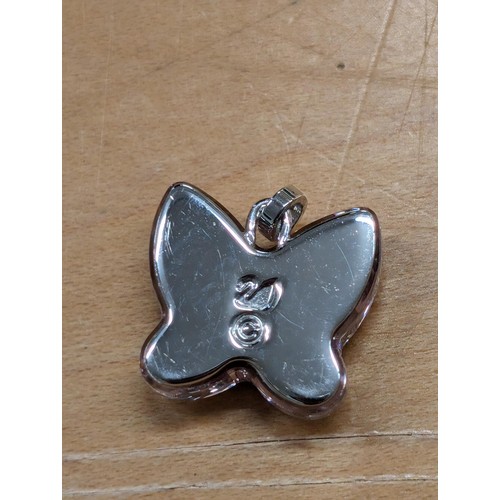 464 - 1.5 x 1.5 cm genuine Swarovski butterfly pendant