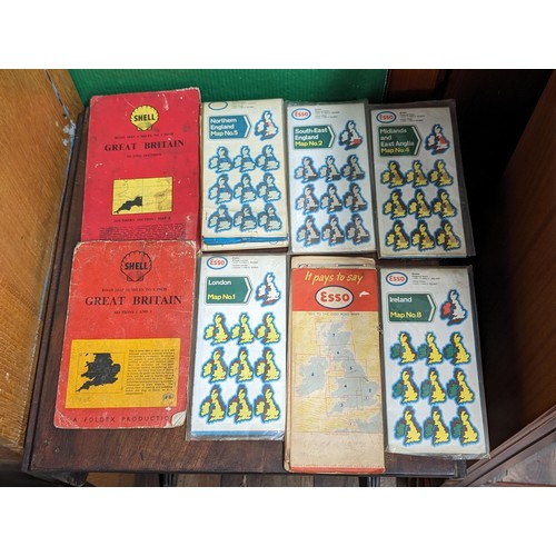 165 - 8 x assorted Shell and Esso vintage maps