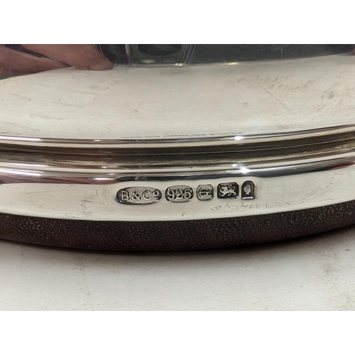 217 - 13.5 cm diameter Broadway & Co Birmingham hallmarked silver champagne/wine coaster