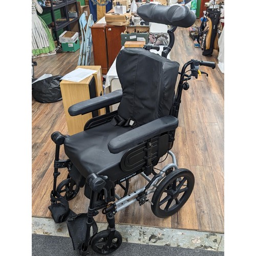 227 - Rea Azalea large reclining push along wheelchair in very good condition and with rain cover