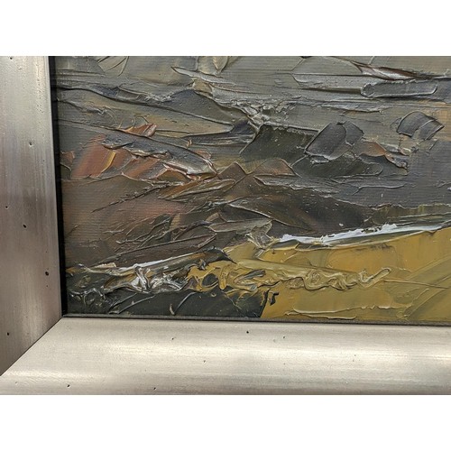 307 - Pair of 46.5 x 36.5 cm framed oil paintings on canvas by David Grosvenor titled 'Tryfan' & 'Tan Y Gr... 