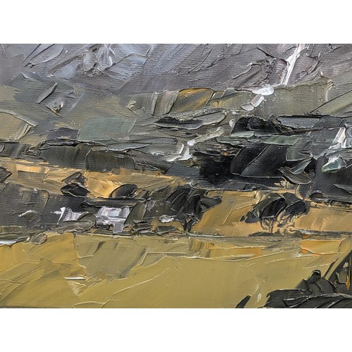 307 - Pair of 46.5 x 36.5 cm framed oil paintings on canvas by David Grosvenor titled 'Tryfan' & 'Tan Y Gr... 