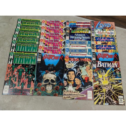 50 - Bundle of unbagged but mint/near mint DC & Marvel comics - some duplicated