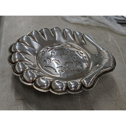 221 - Vintage French silver plated butter press/curler