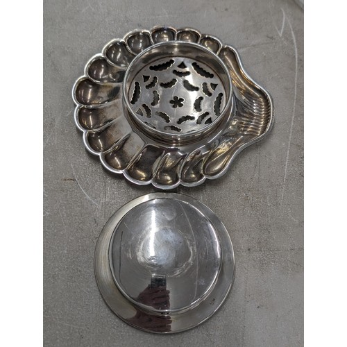221 - Vintage French silver plated butter press/curler