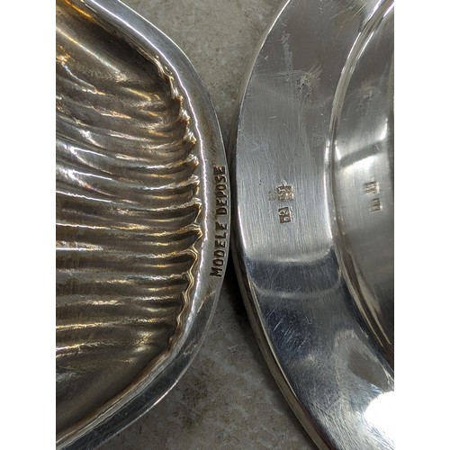 221 - Vintage French silver plated butter press/curler