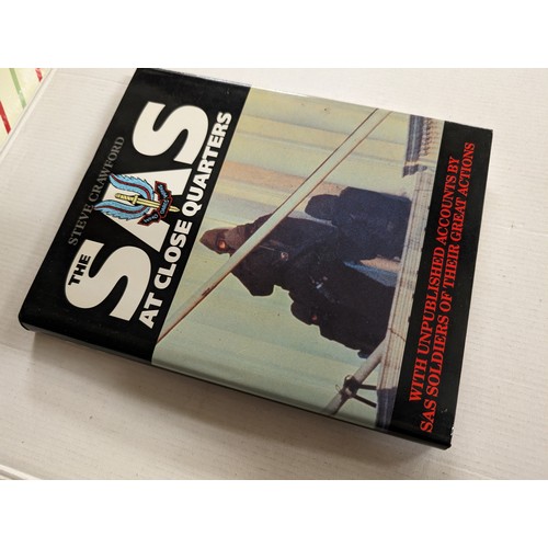 19 - The SAS at close quarters - Steve Crawford, 192 page hard back book with dust jacket