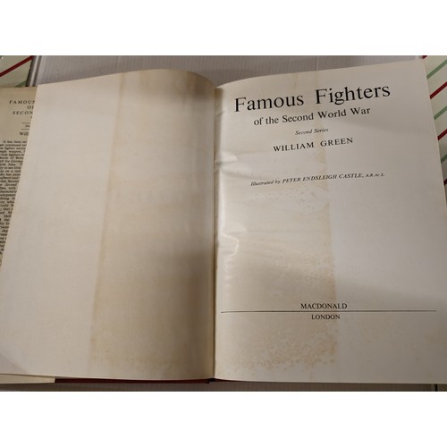 99 - Famous fighters of the second world war (second series) - William Green, 132 page hard back book wit... 